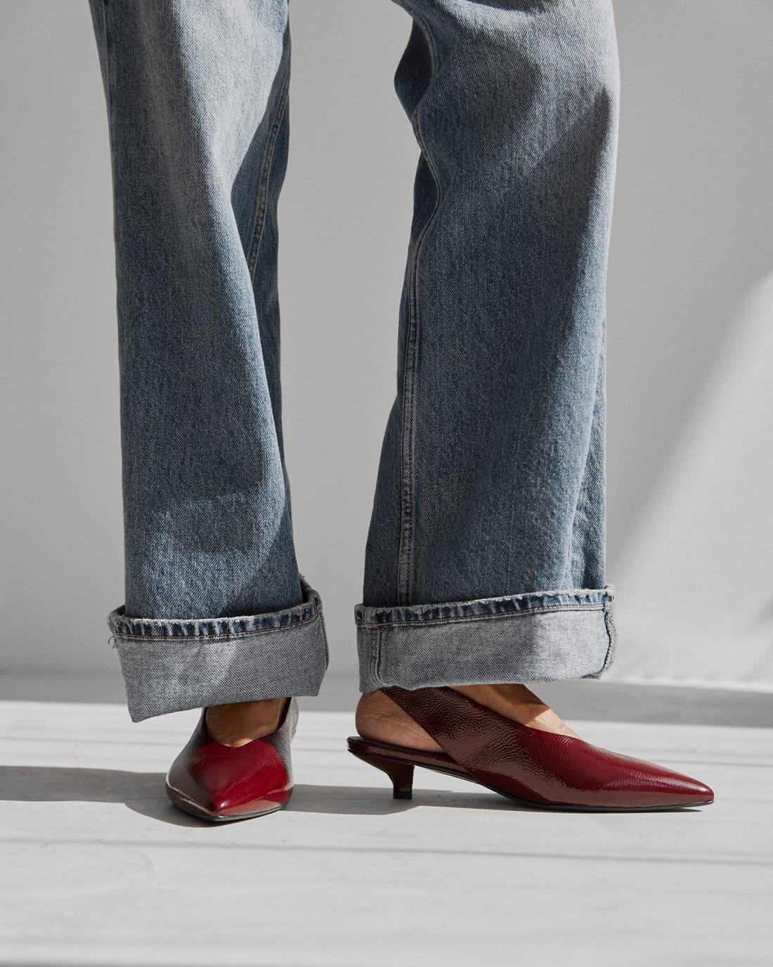 Бордовые туфли из натуральной лакированной кожи - Image 5 of 6