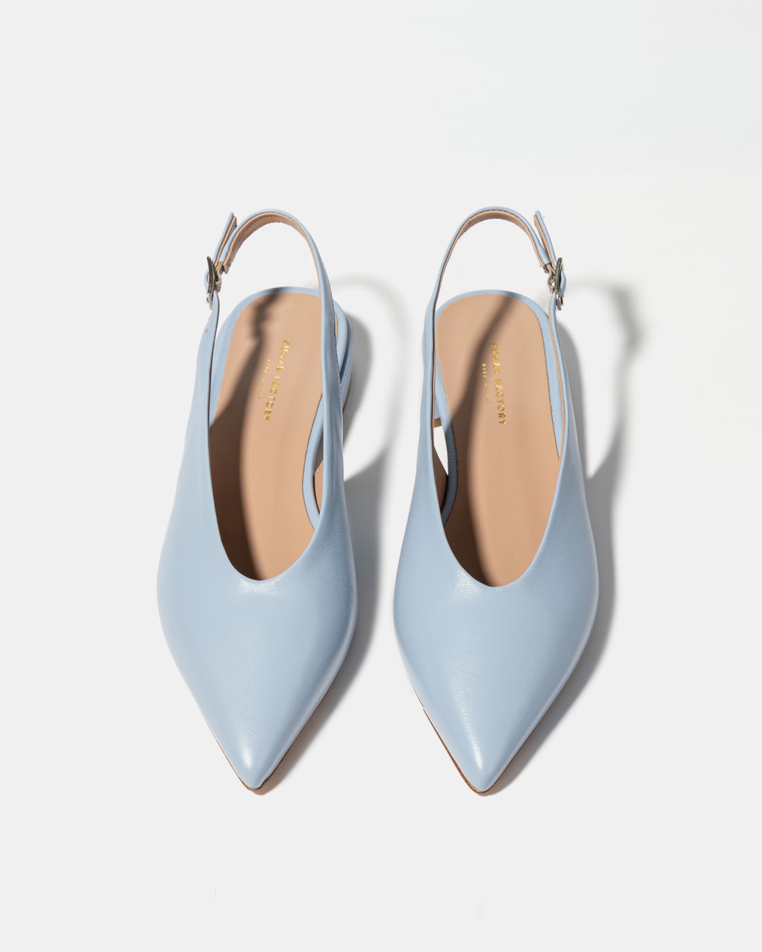Нежно-голубые кожаные туфли - Image 3 of 4