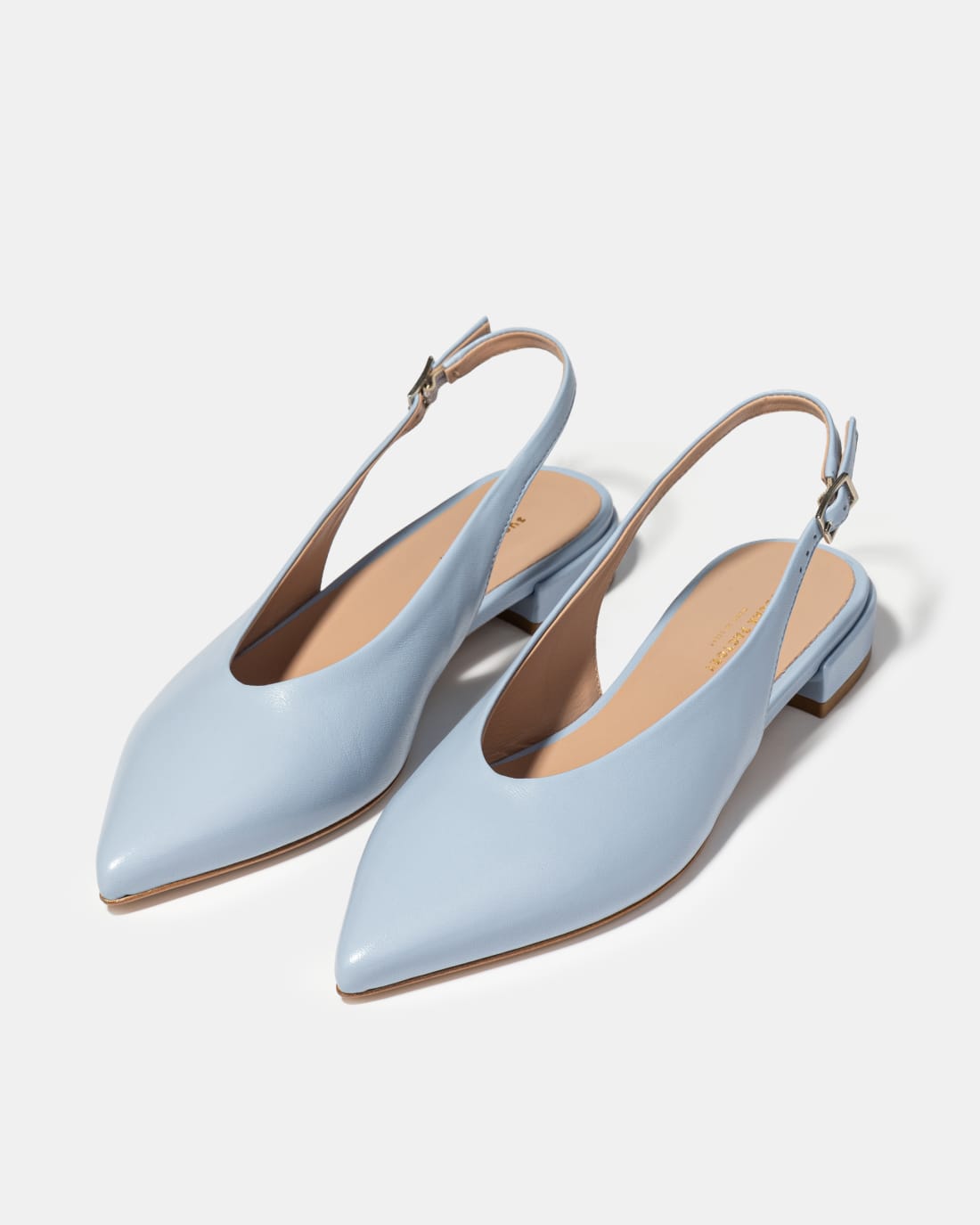 Нежно-голубые кожаные туфли - Image 2 of 4