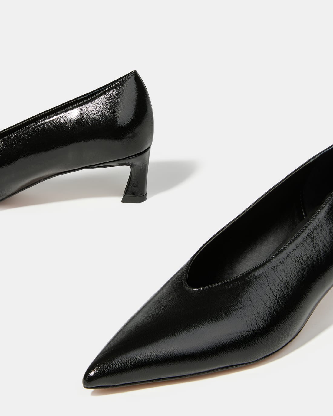 Чёрные кожаные туфли на каблуке - Image 4 of 5