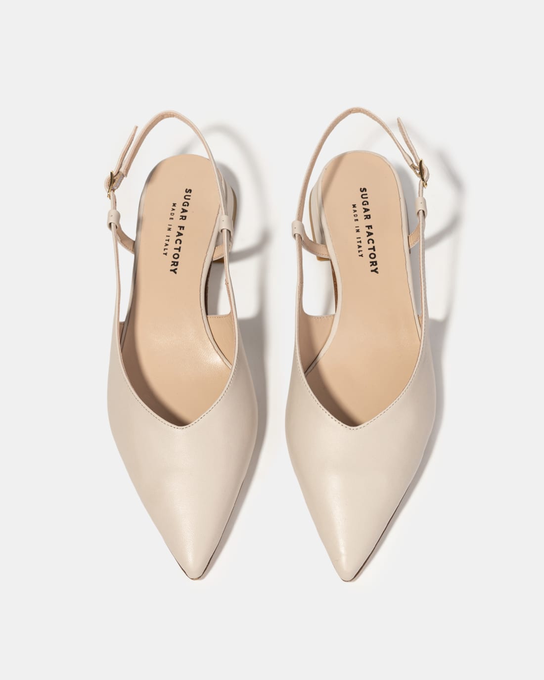 Бежевые кожаные туфли на ремешке - Image 3 of 4