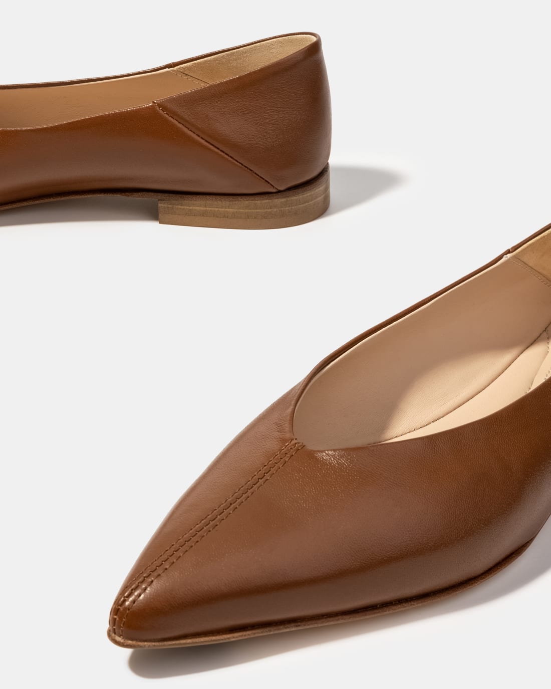 Коричневые балетки из натуральной кожи - Image 4 of 5
