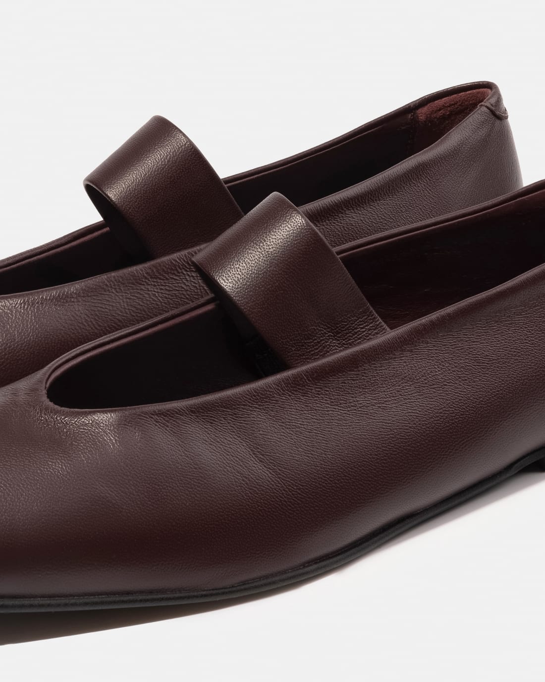 Бордовые балетки из натуральной кожи - Image 4 of 4