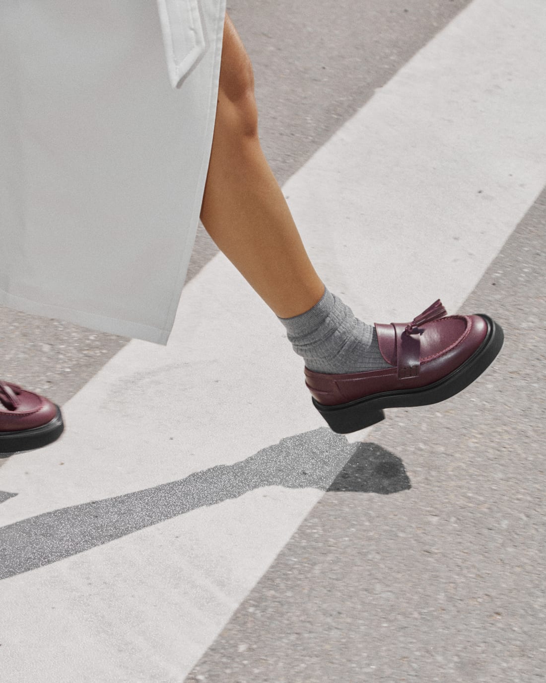 Кожаные туфли-лоферы цвета бургунди - Image 5 of 6