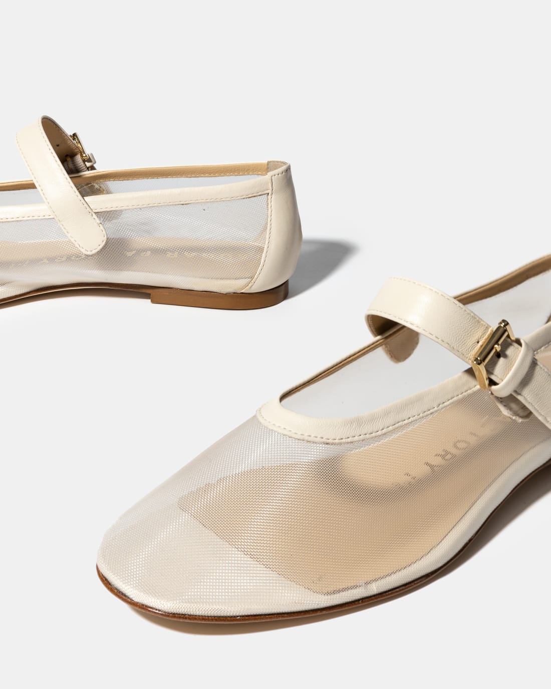 Белые балетки из текстильной сетки - Image 4 of 5