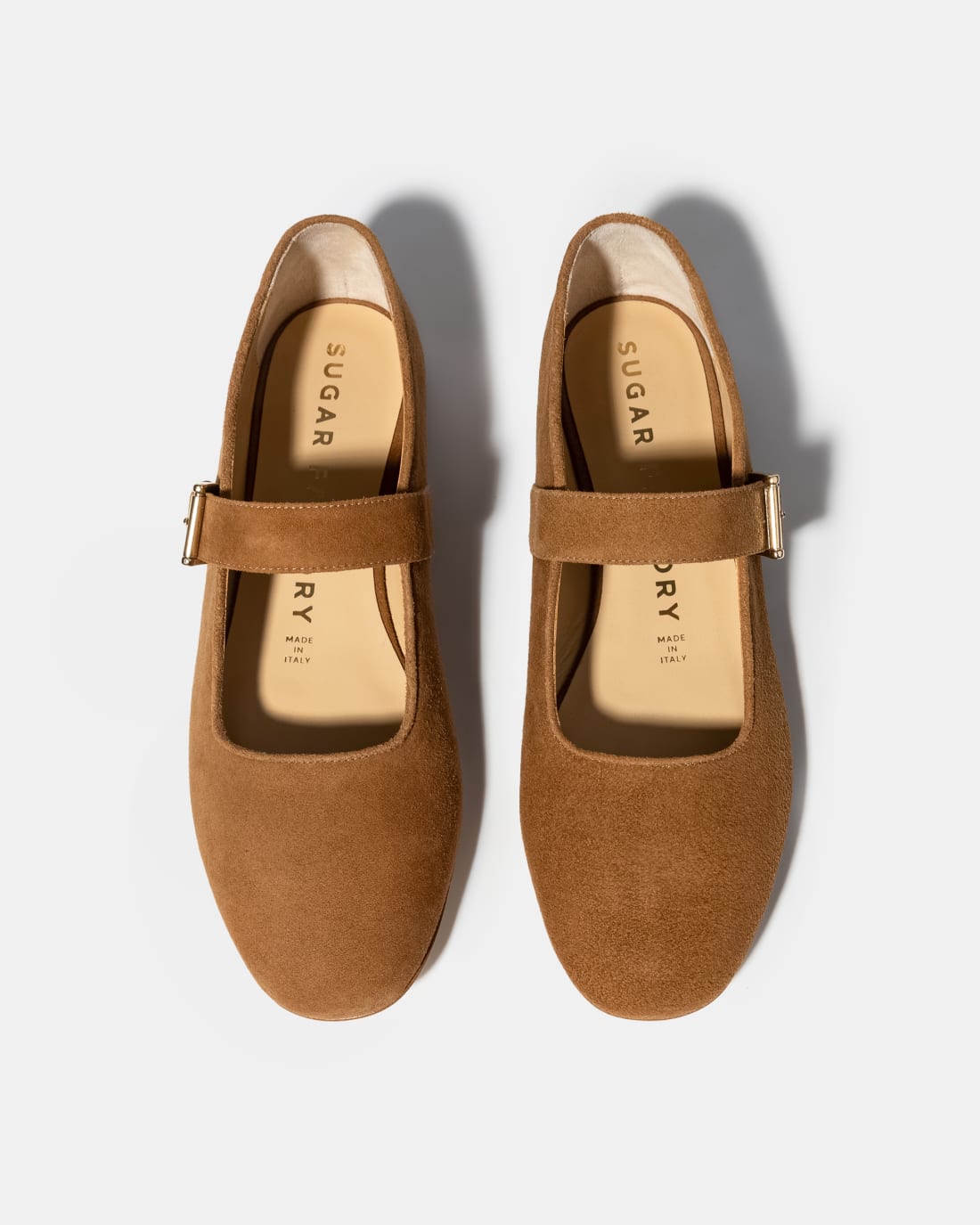 Коричневые замшевые туфли на плоской подошве - Image 3 of 4