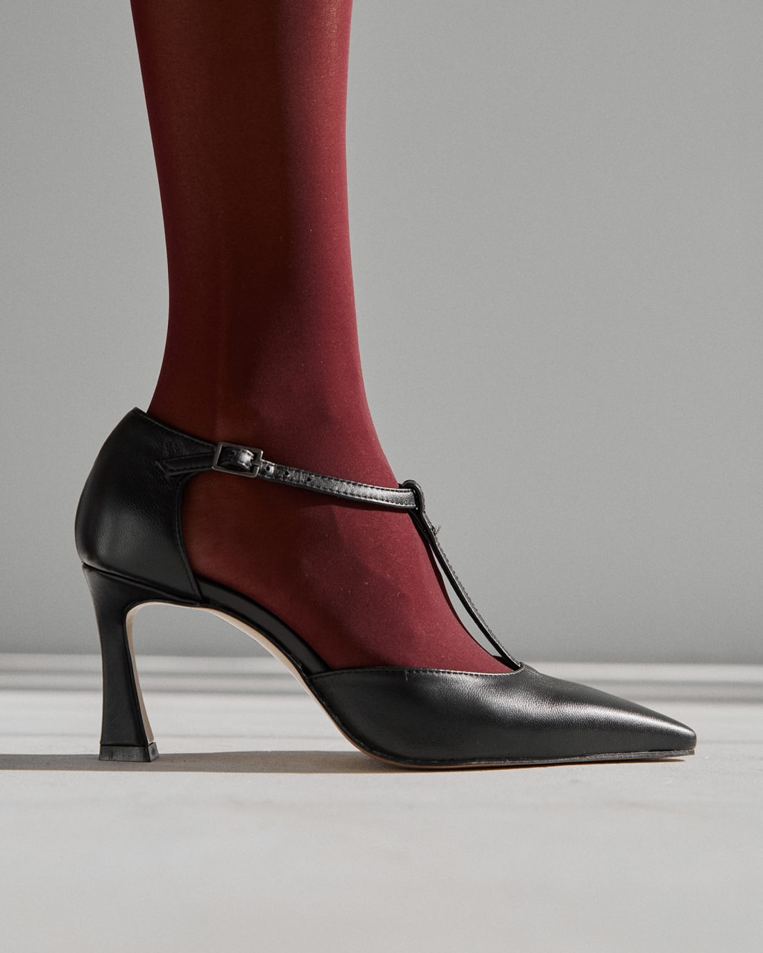 Черные кожаные туфли на высоком каблуке - Image 5 of 5