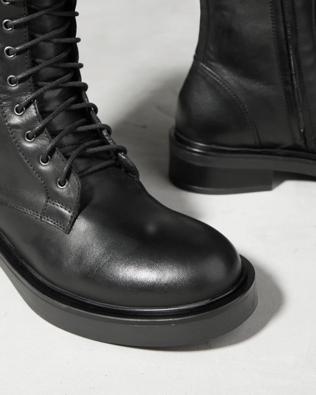Черные кожаные ботинки на шнуровке - Image 4 of 6