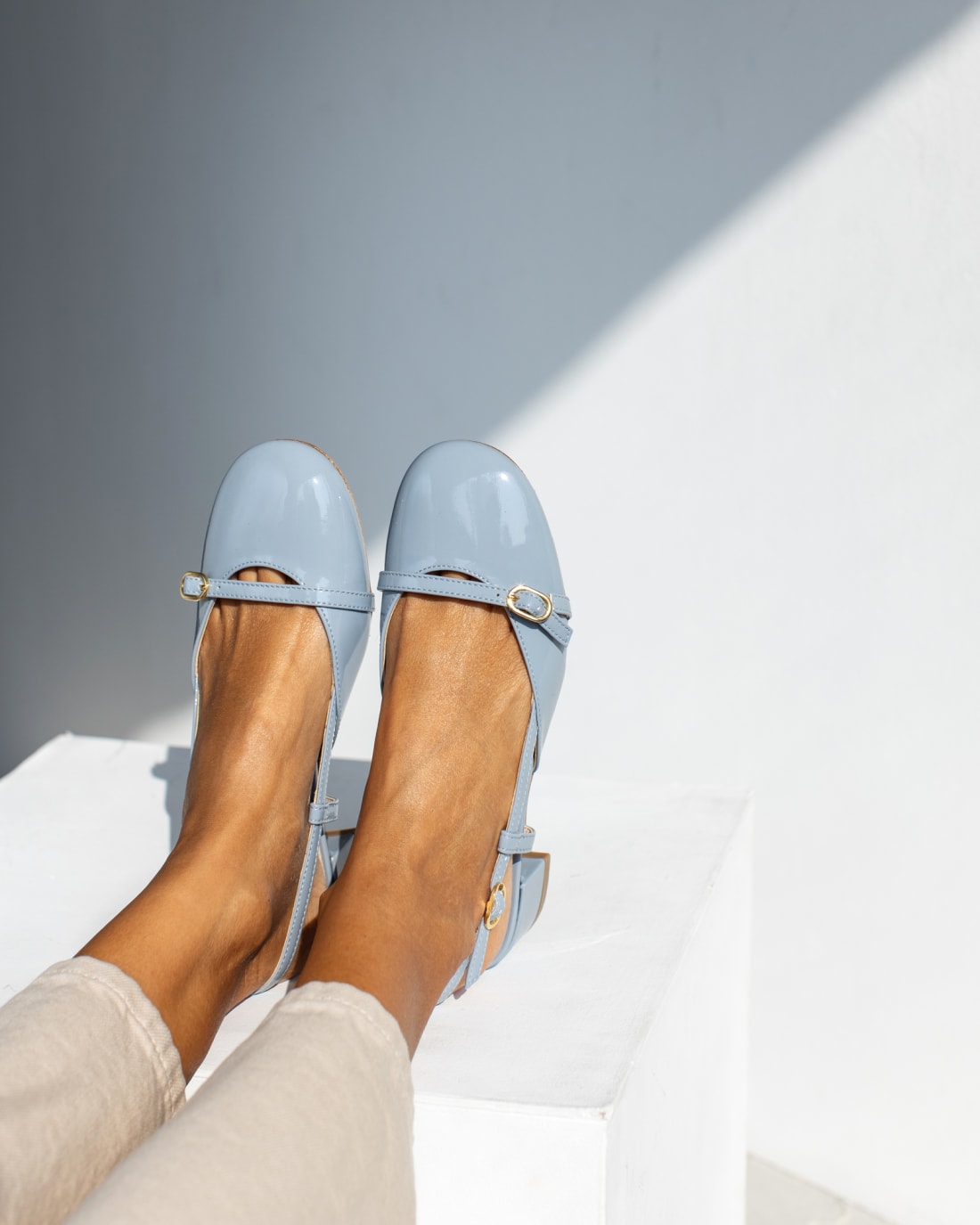 Голубые лакированные туфли на каблуке - Image 5 of 5