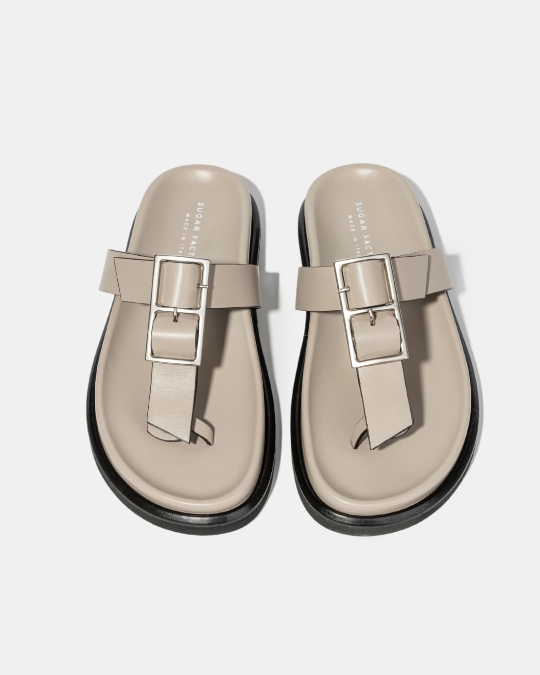 Бежевые кожаные шлепанцы - Image 3 of 4