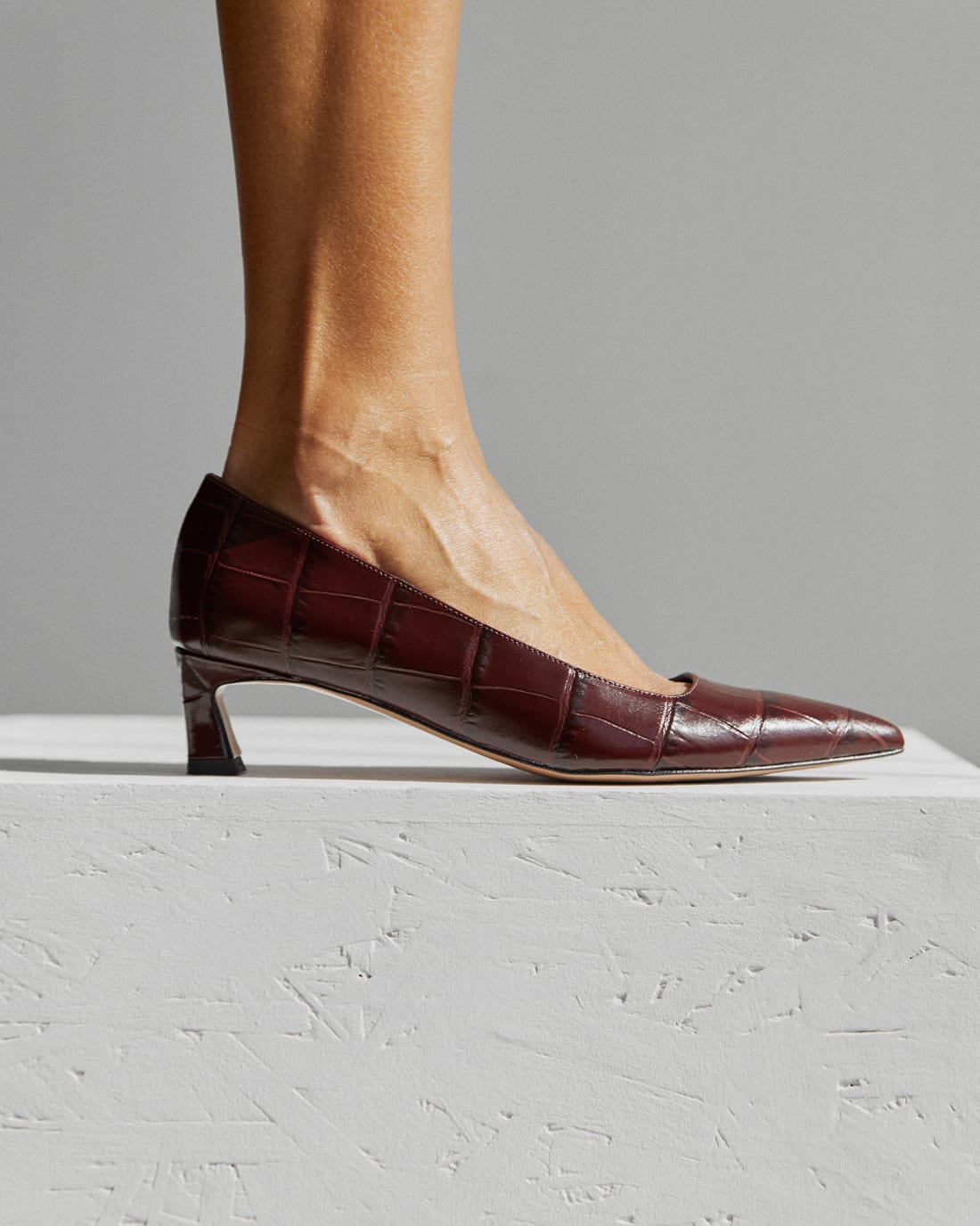 Темно-бордовые туфли на каблуке - Image 5 of 6