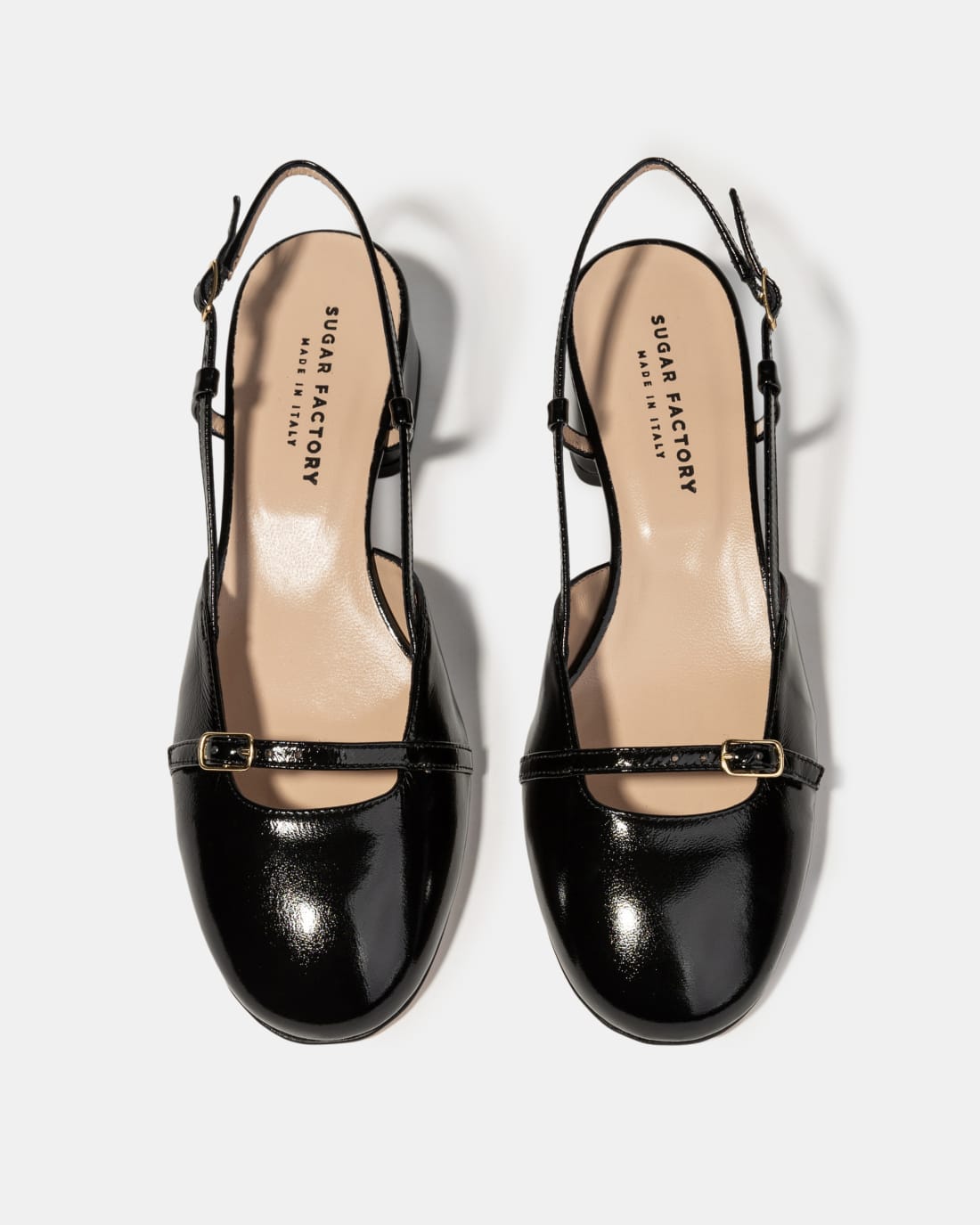 Черные кожаные туфли на низком каблуке - Image 3 of 4