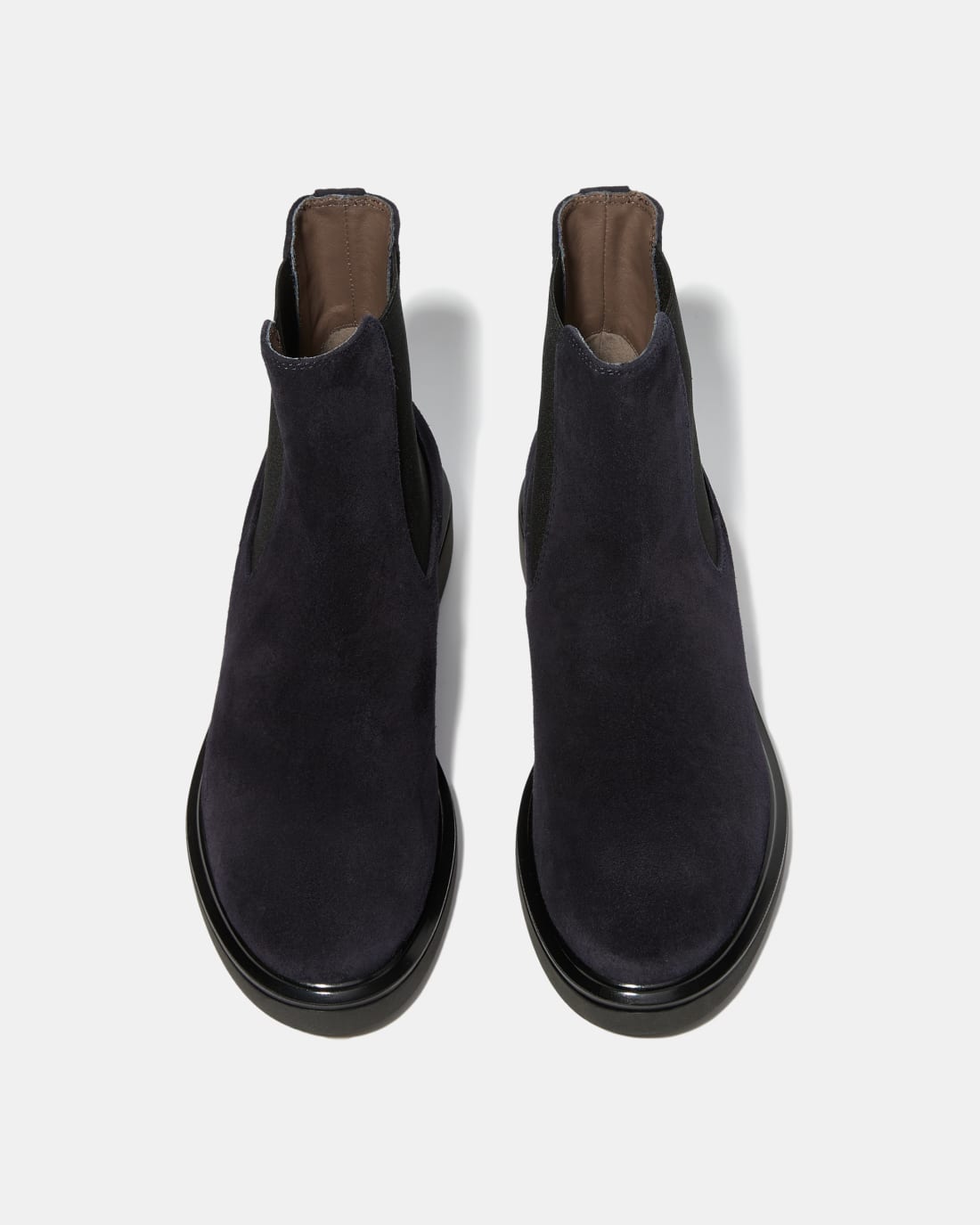 Темно-синие замшевые ботинки-челси