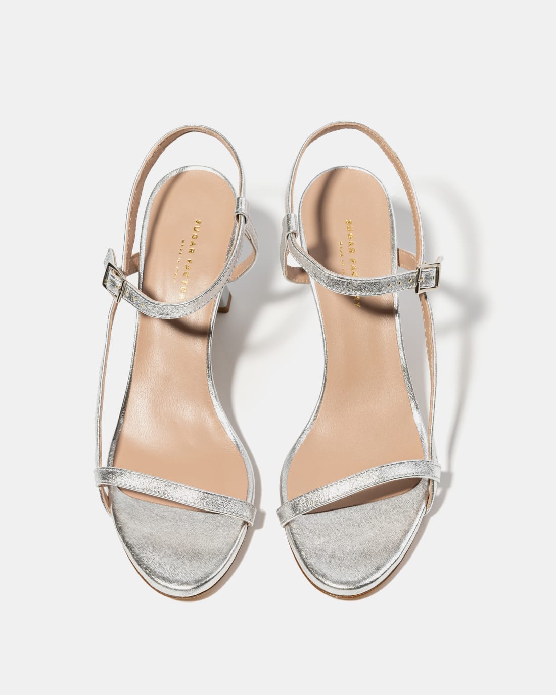Серебристые босоножки с ремешками - Image 3 of 4