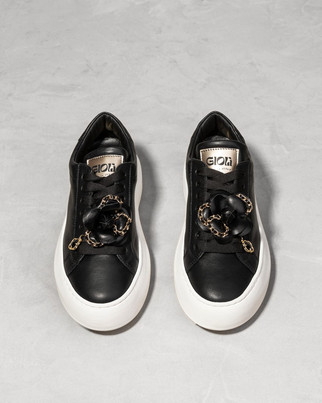 Чёрные кожаные кеды - Image 3 of 4