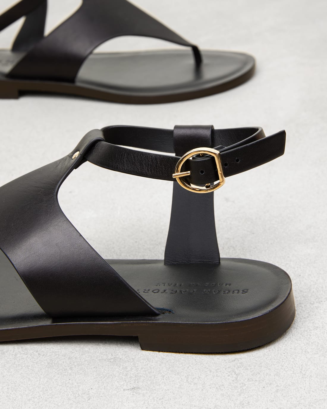 Черные кожаные сандалии - Image 4 of 6