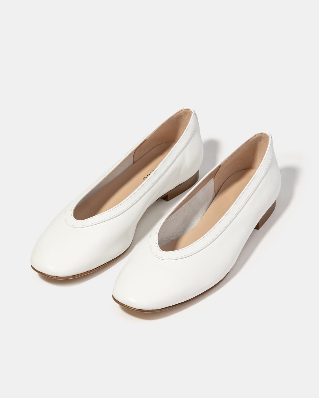 Белые кожаные балетки - Image 2 of 5