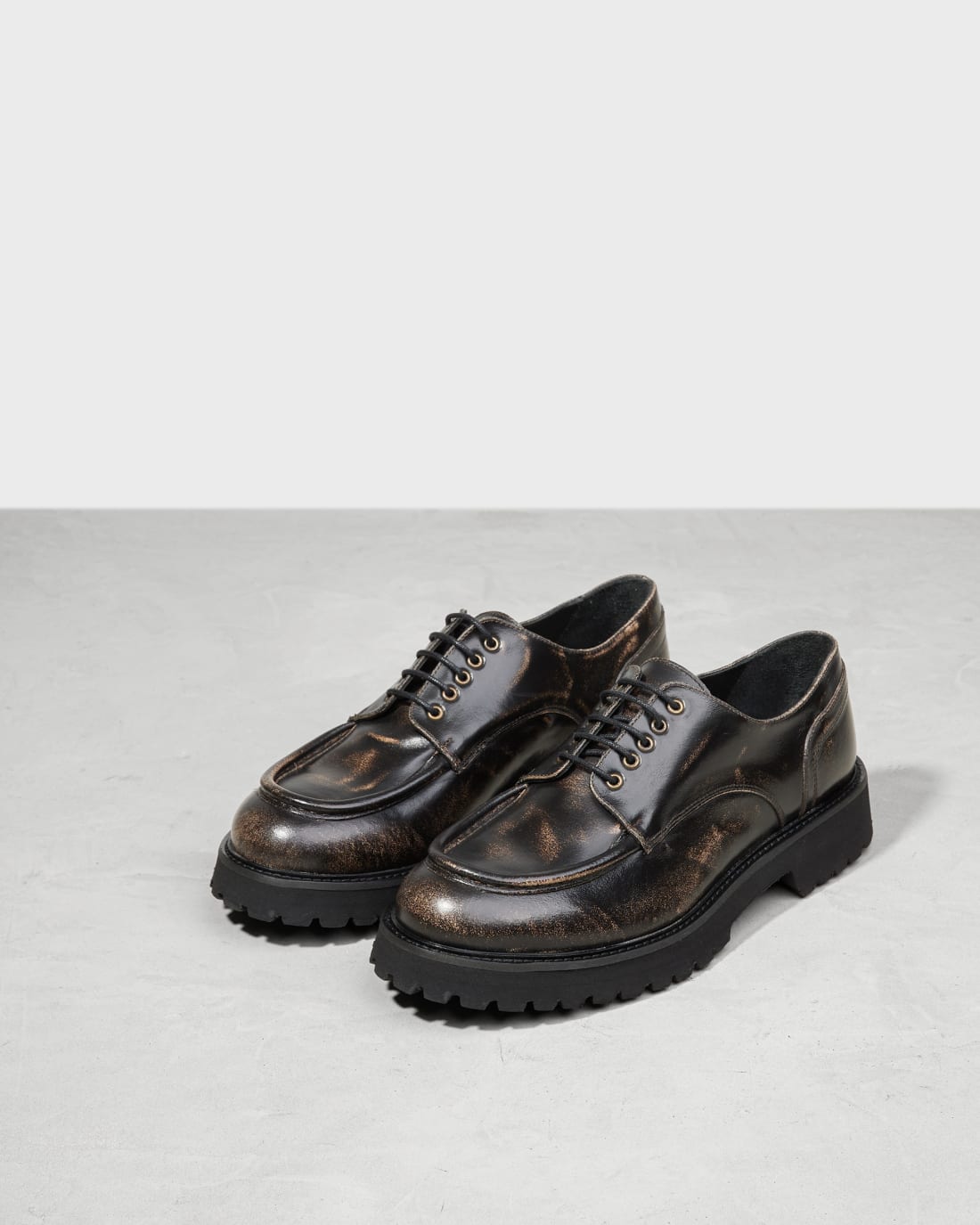 Темно-коричневые кожаные полуботинки - Image 2 of 5