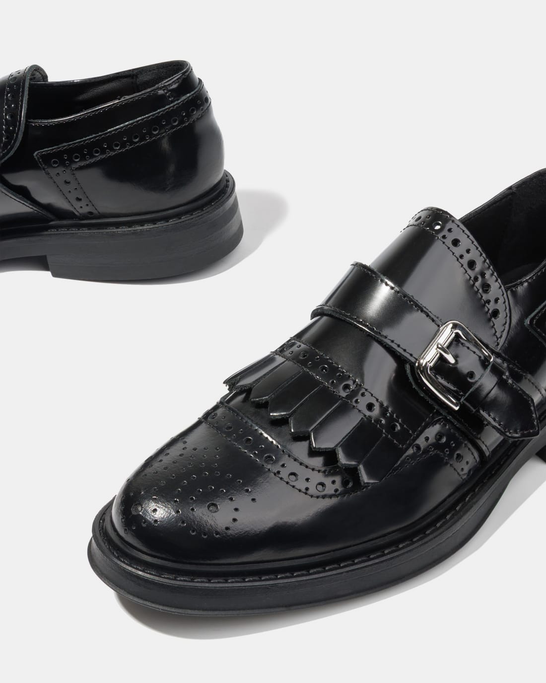 Черные кожаные туфли с ремнями - Image 5 of 5