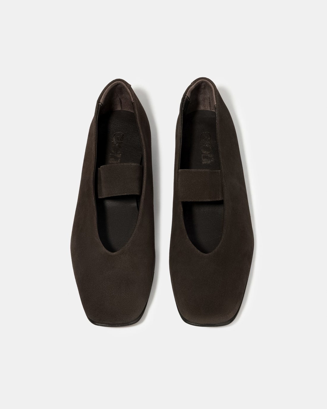 Темно-коричневый замшевые балетки - Image 3 of 4