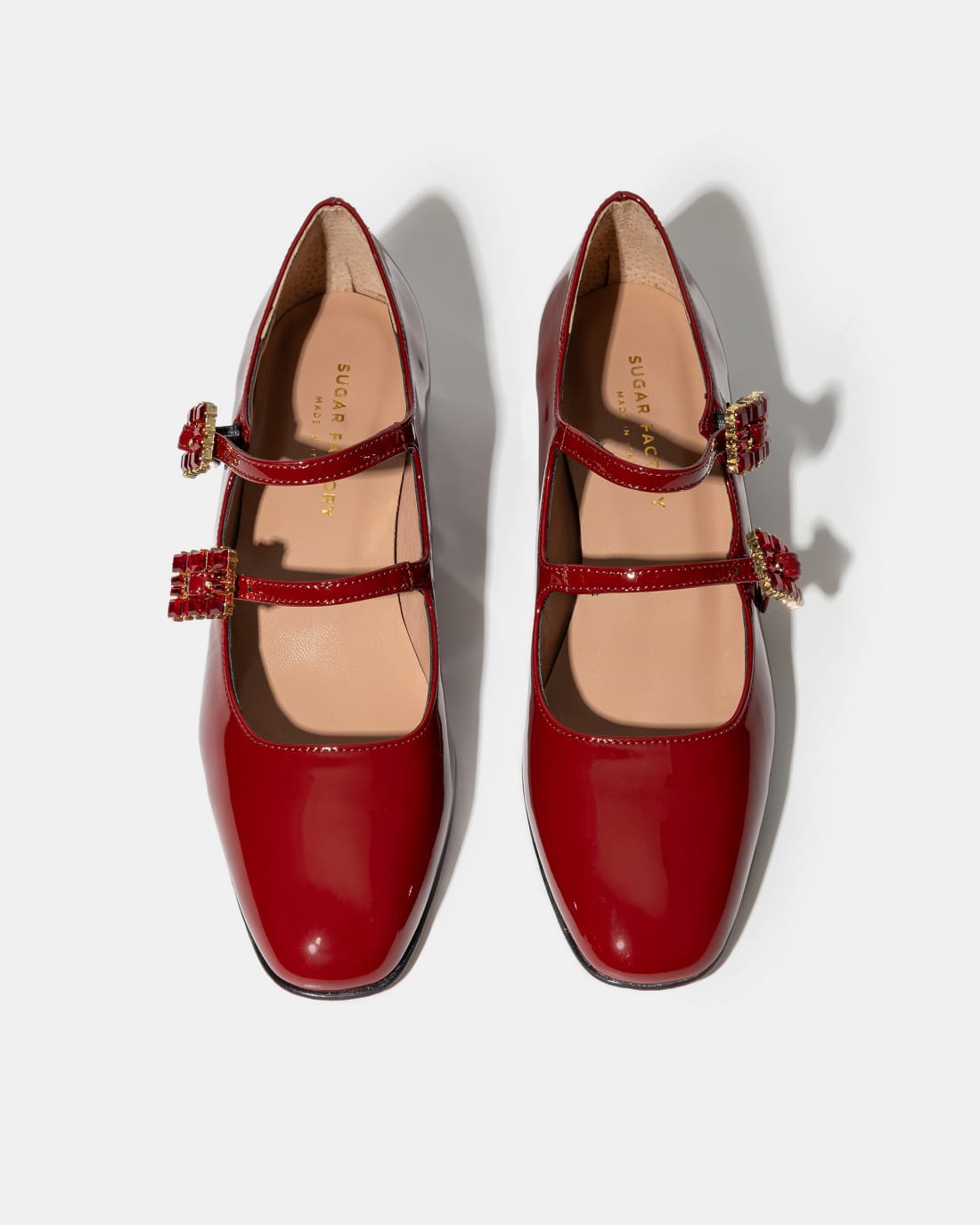 Красные лакированные туфли на низком каблуке - Image 3 of 4