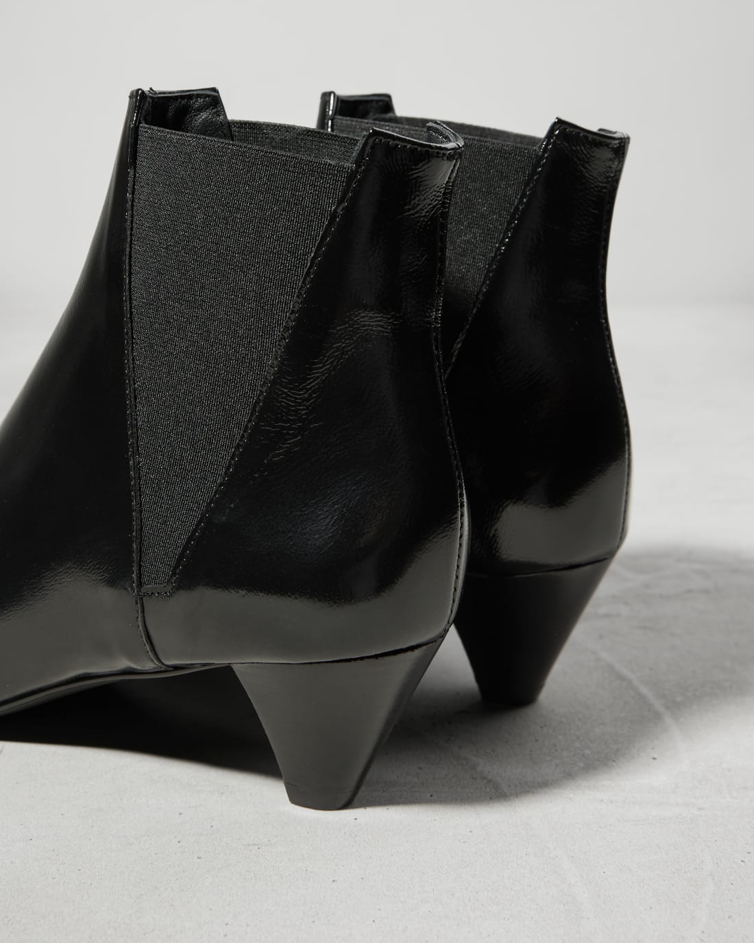 Черные лакированные ботильоны на каблуке - Image 3 of 4