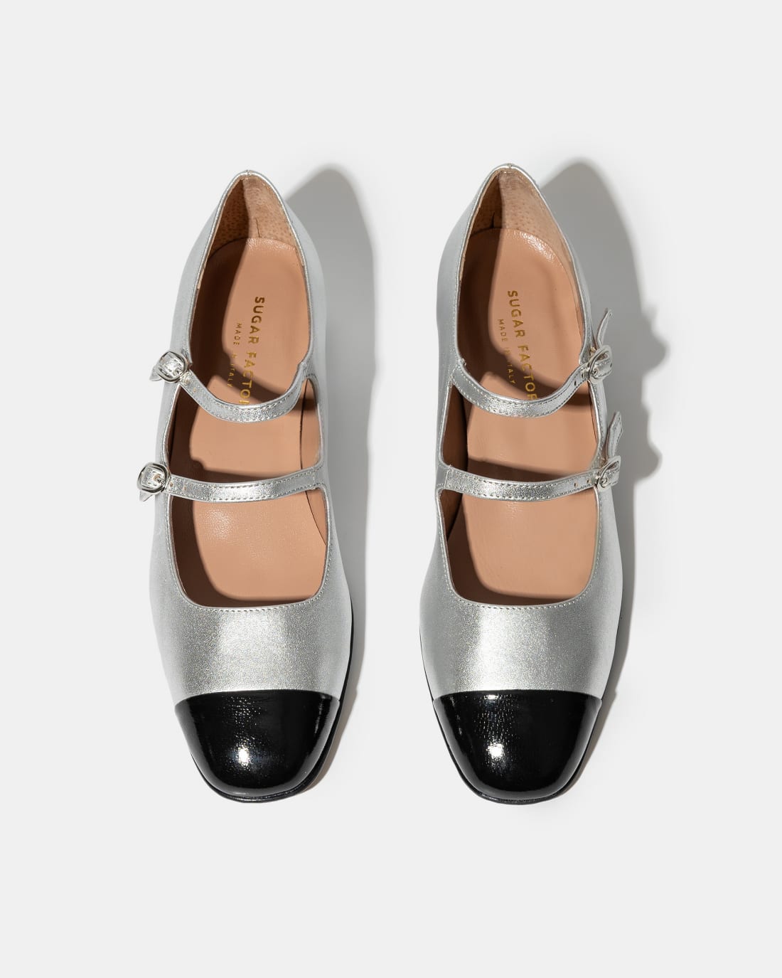 Черно-серебряные кожаные туфли - Image 3 of 4