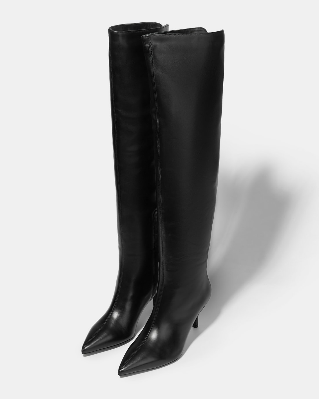 Черные высокие сапоги из натуральной кожи - Image 2 of 5