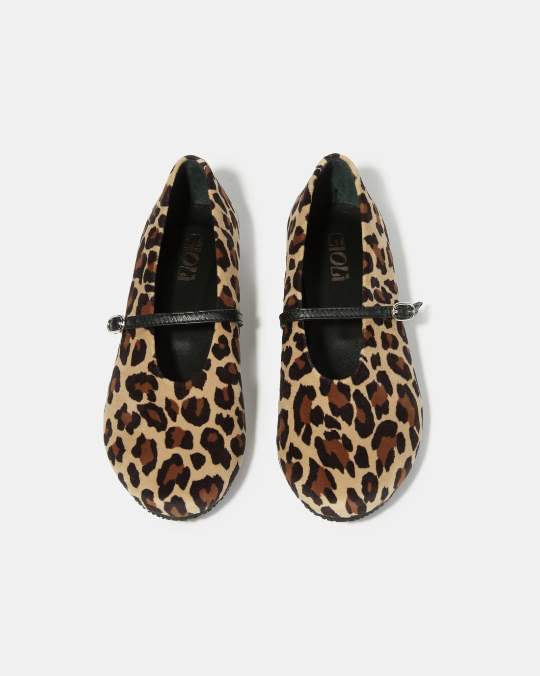 Балетки из вельвета с леопардовым принтом