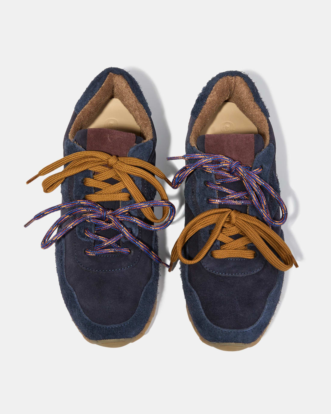 Темно-синие замшевые кроссовки