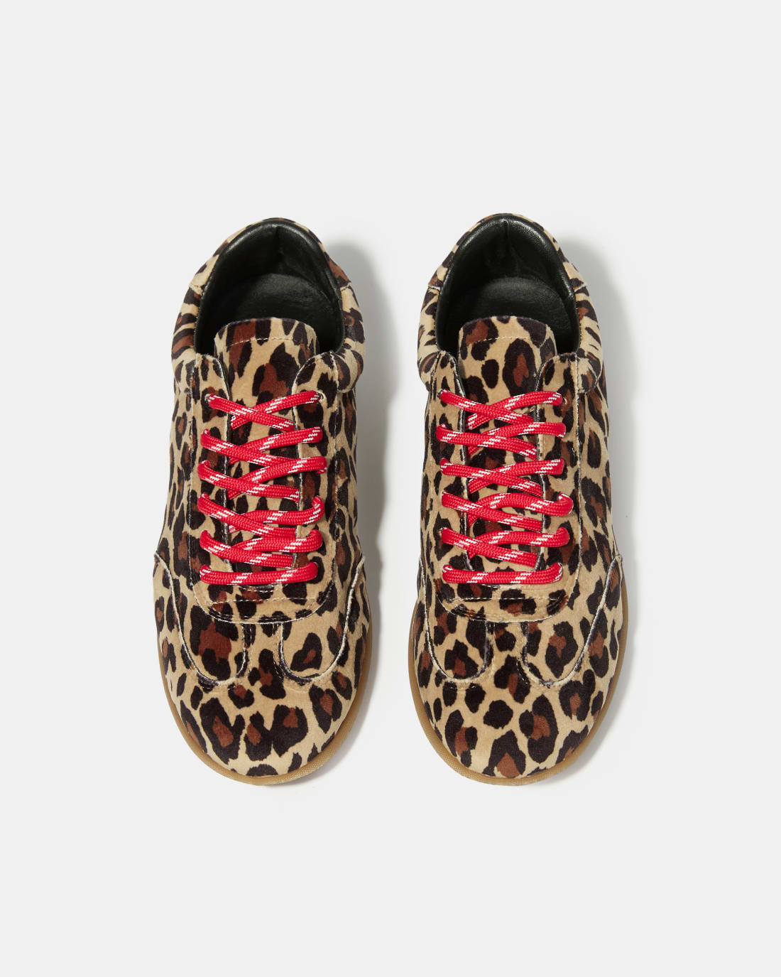 Кеды из вельвета с леопардовым принтом