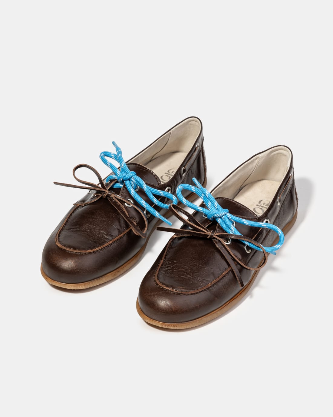 Темно-коричневые кожаные мокасины  со шнурками - Image 2 of 5