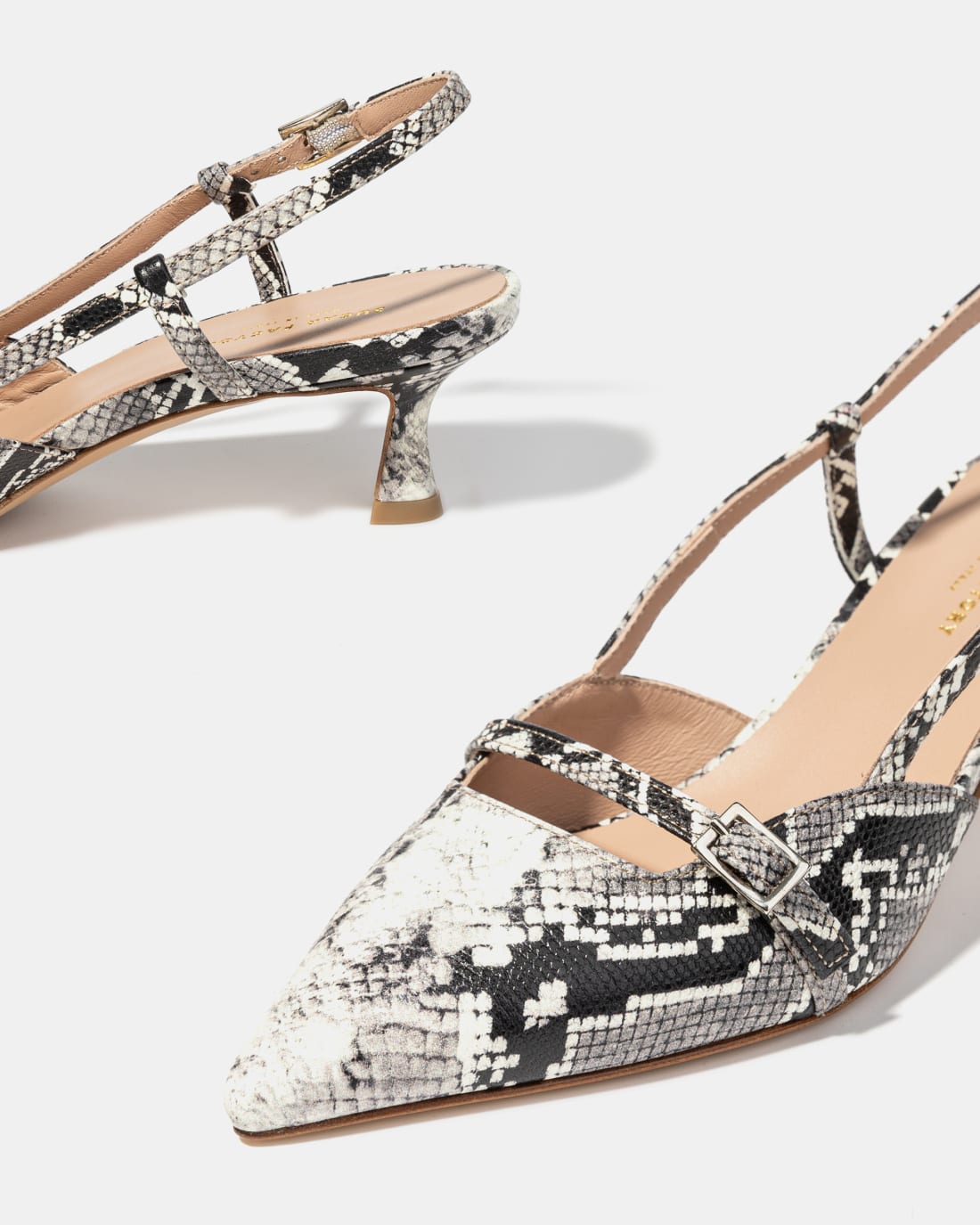 Кожаные туфли с принтом питона - Image 4 of 5