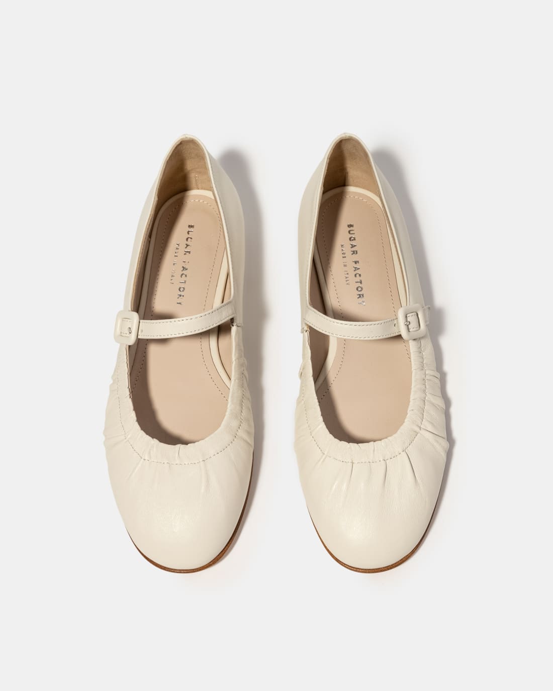 Светло-бежевые классические балетки из натуральной кожи - Image 3 of 5
