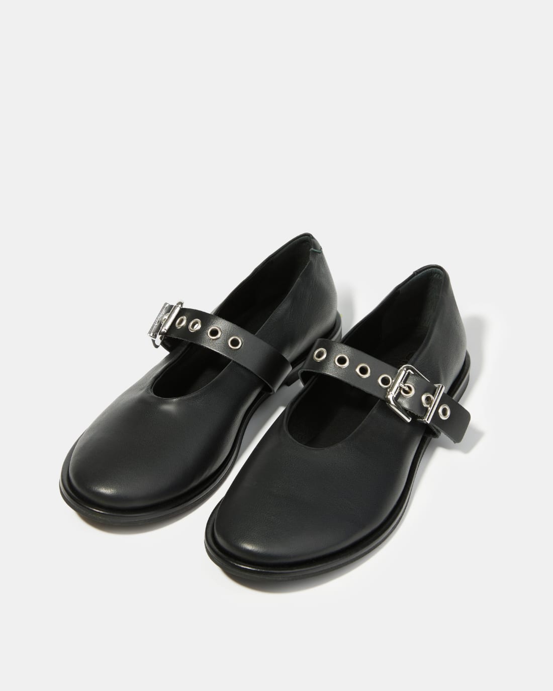 Черные кожаные балетки