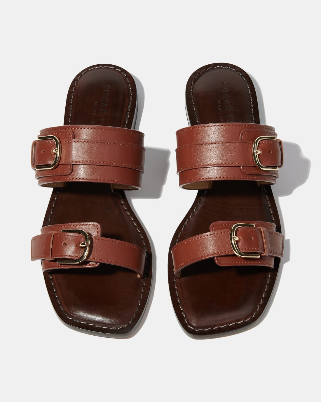 Коричневые шлепанцы из натуральной кожи - Image 3 of 4