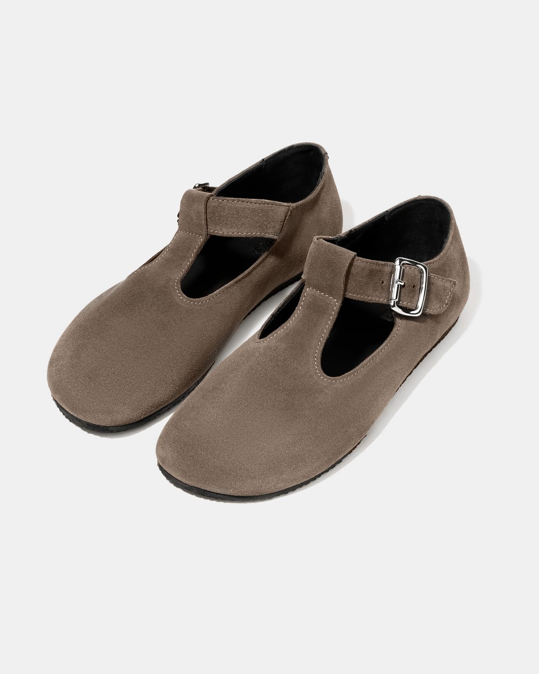 Бежево-серые замшевые туфли - Image 3 of 5