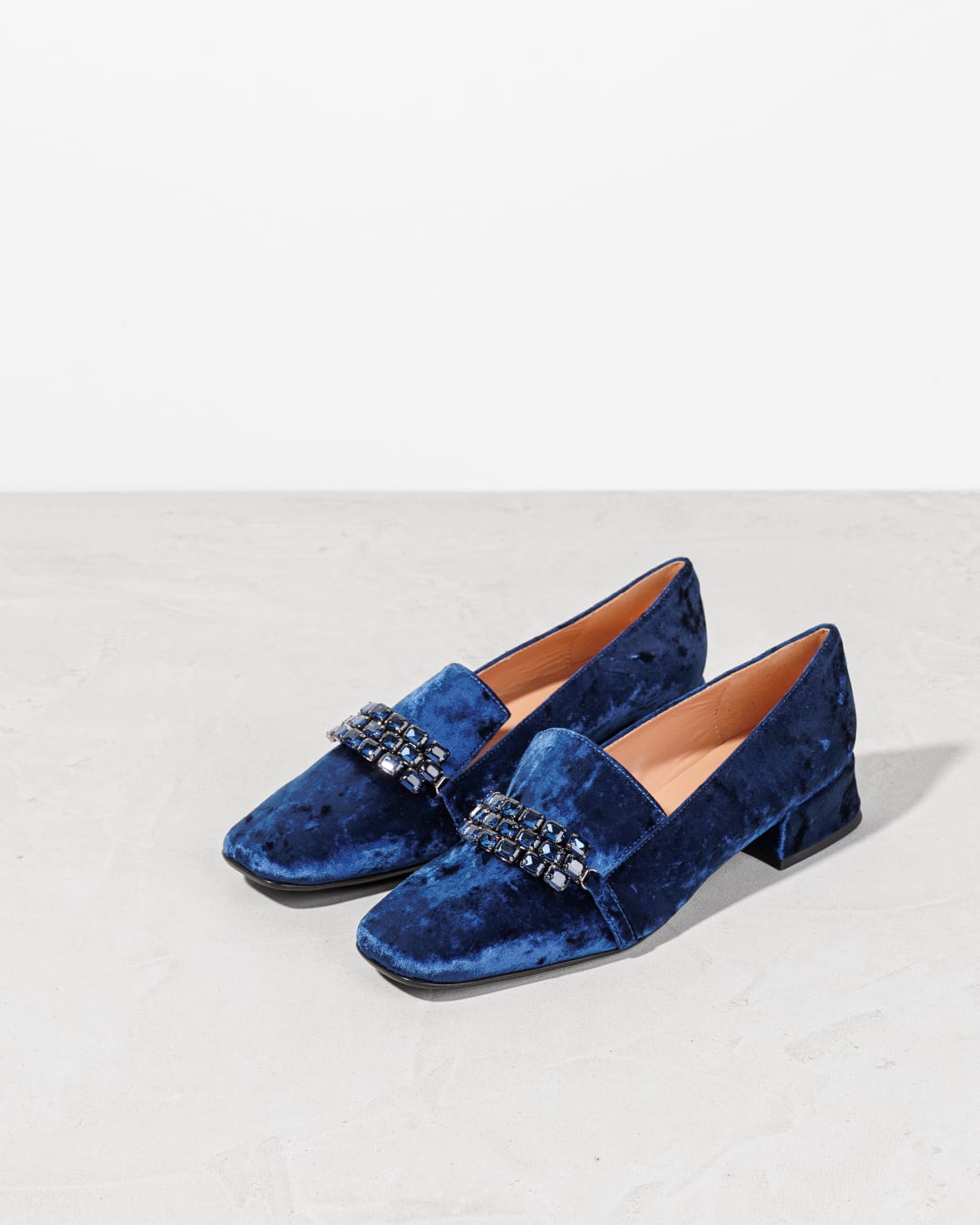 Синие лоферы из бархата - Image 2 of 4