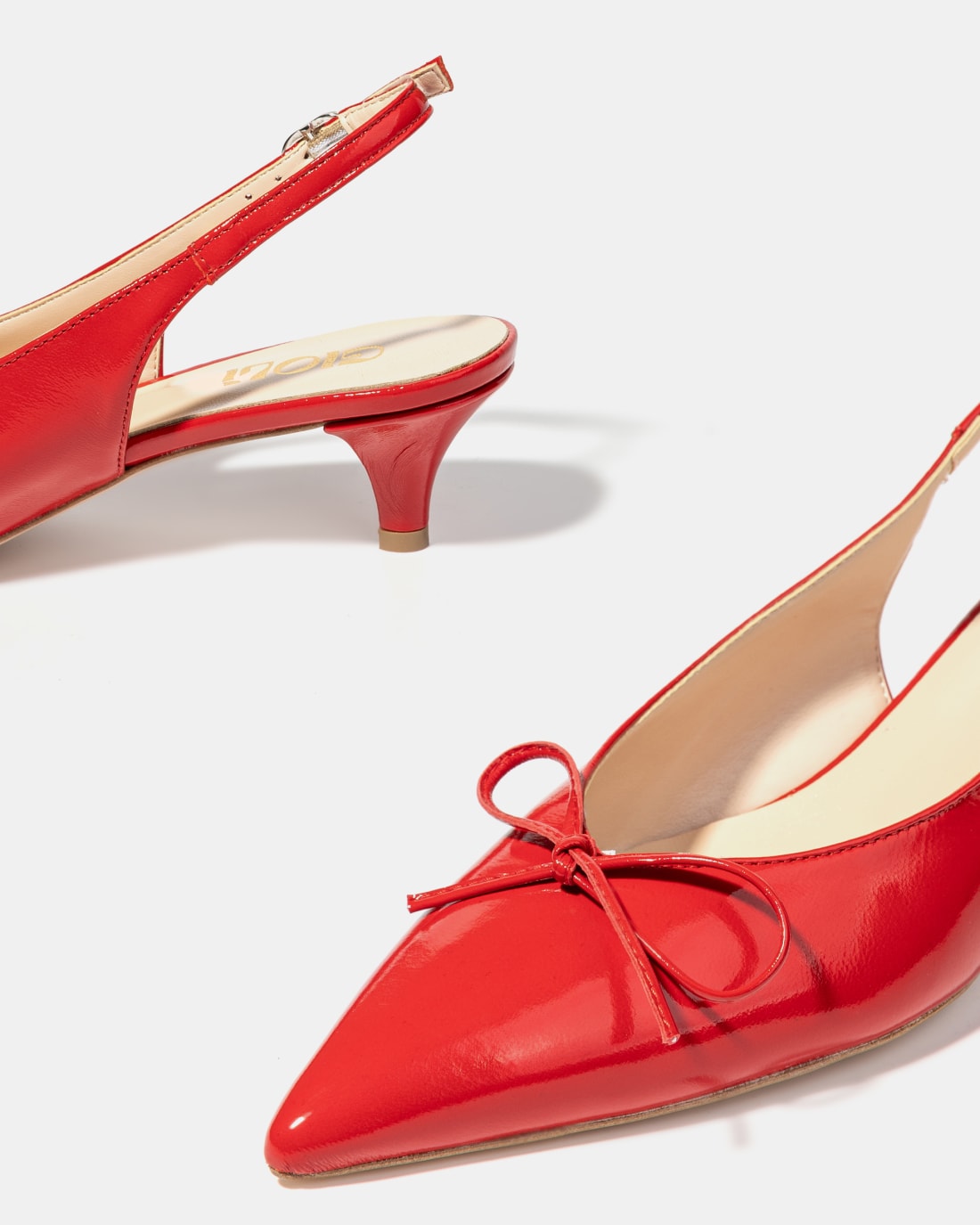 Красные кожаные туфли с бантиком - Image 4 of 5