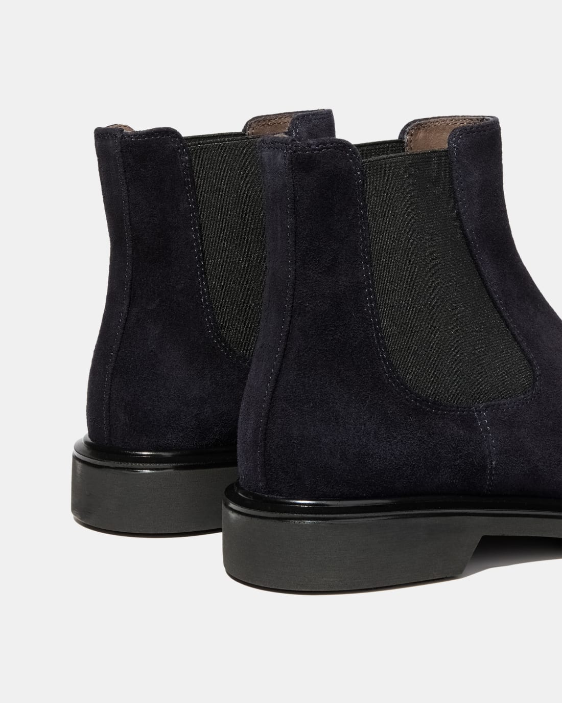 Темно-синие замшевые ботинки-челси