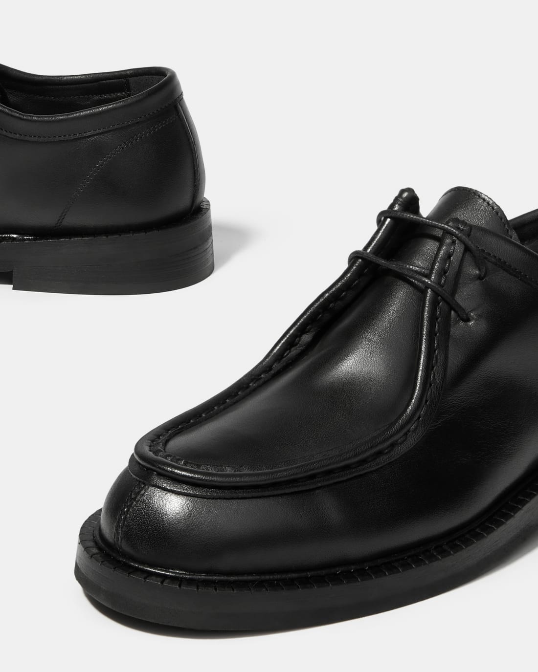 Черные полуботинки из натуральной кожи - Image 4 of 5