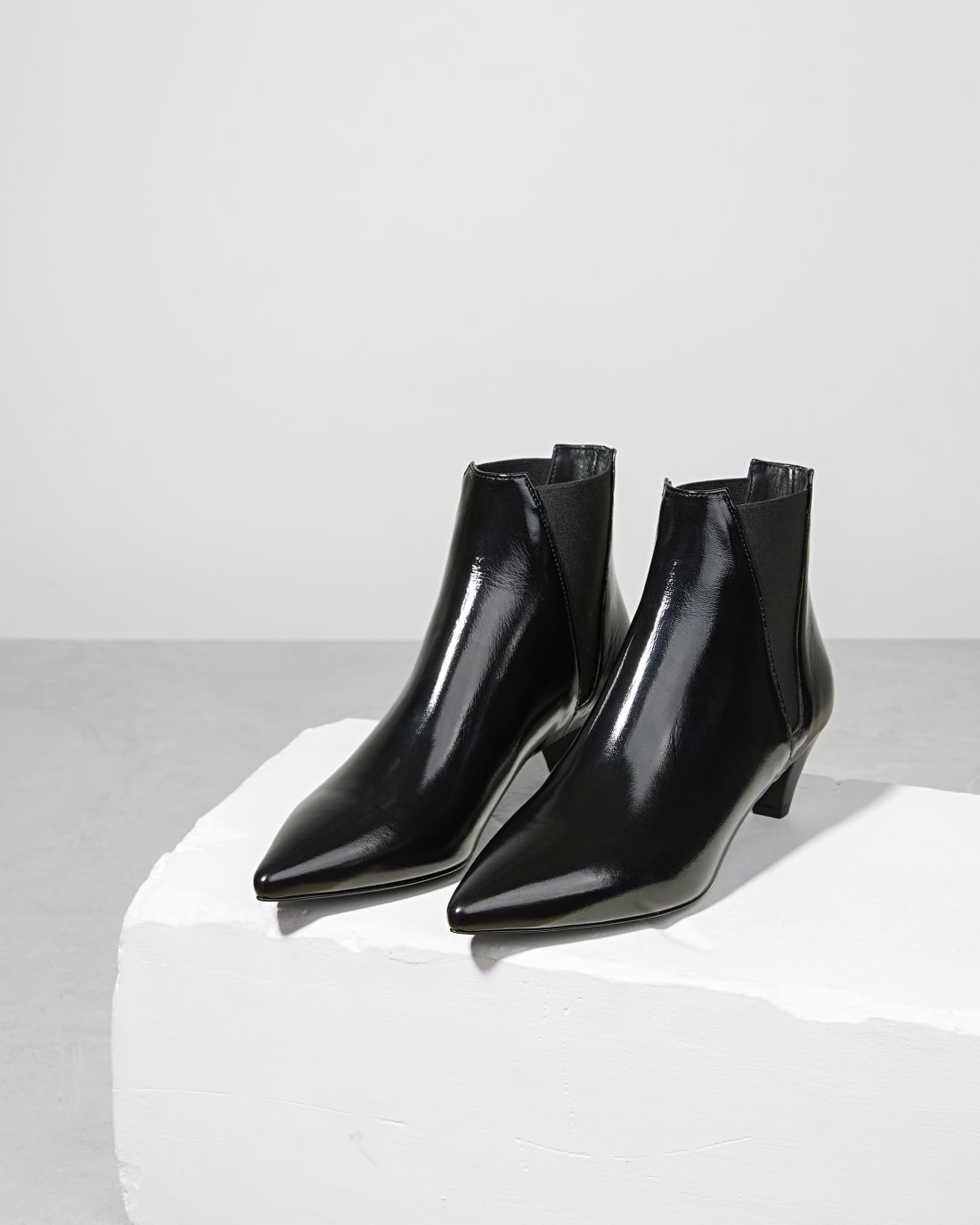 Черные лакированные ботильоны на каблуке - Image 4 of 4