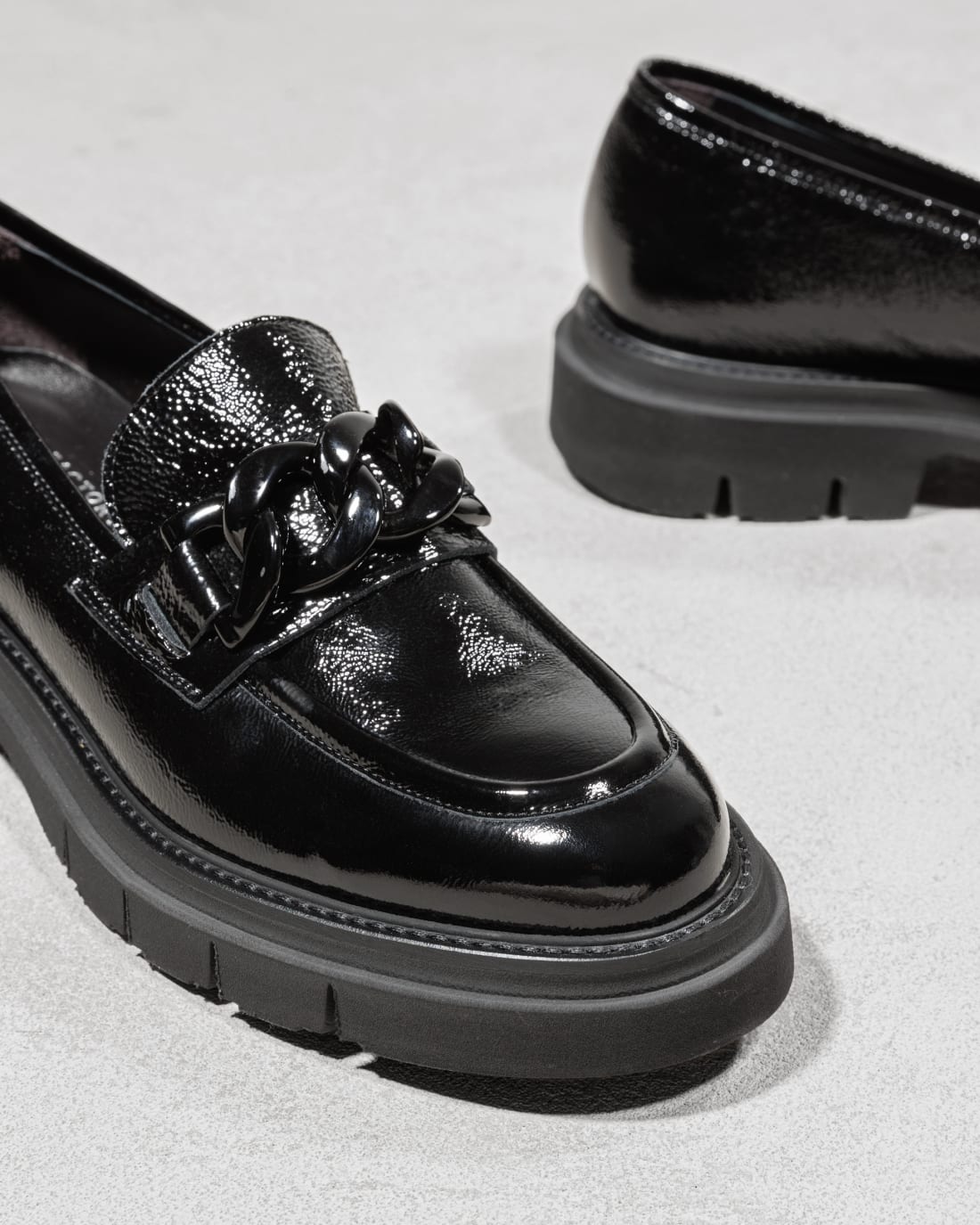 Черные лоферы из натуральной лакированной кожи - Image 4 of 5