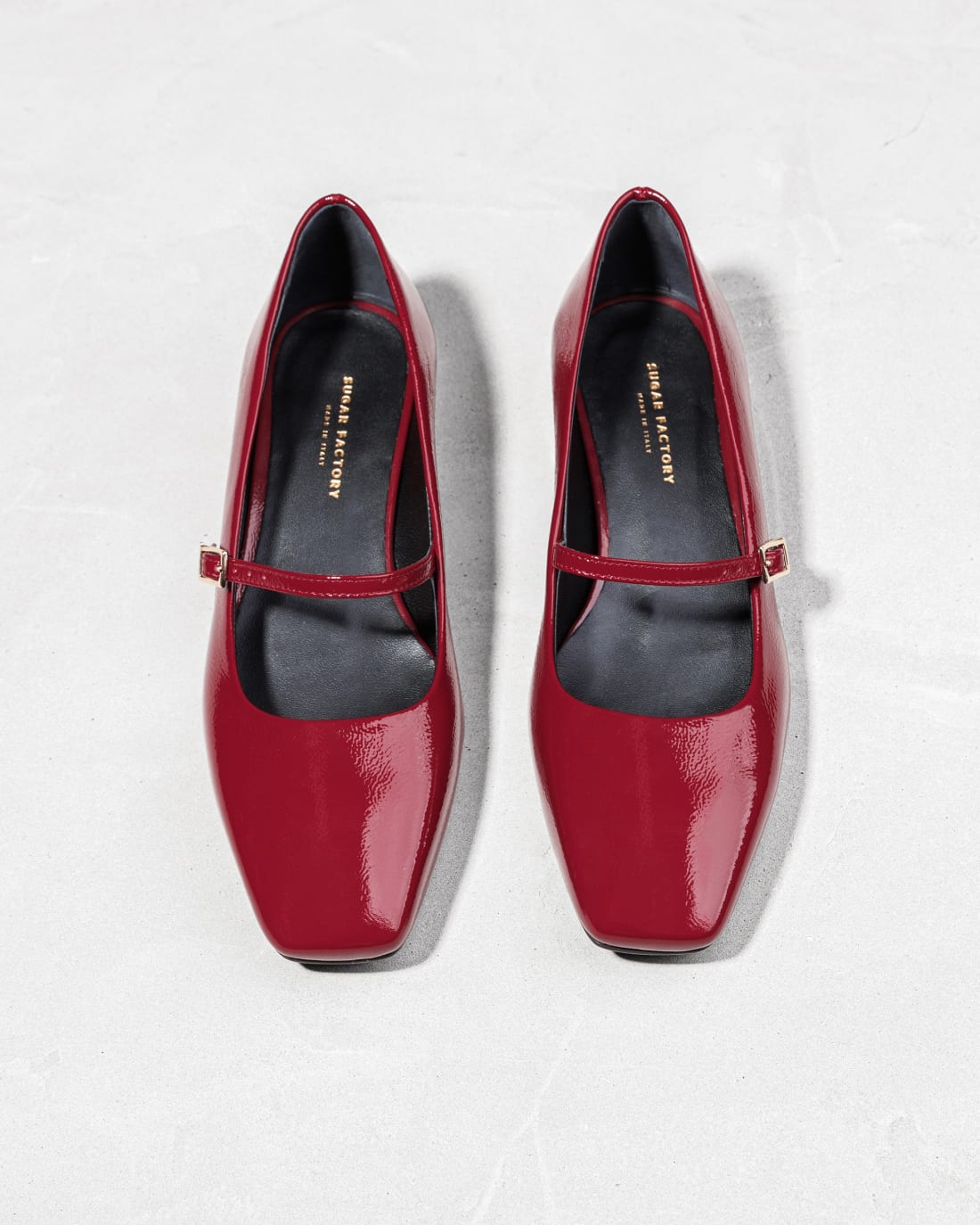 Бордовые лаковые туфли с ремешком - Image 3 of 6