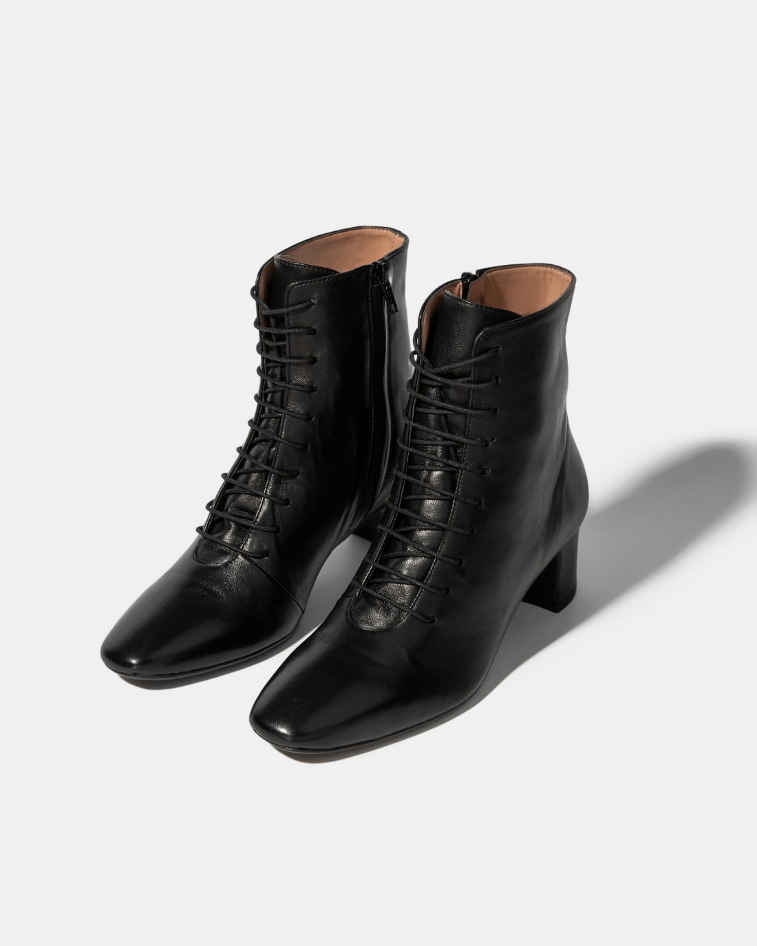 Черные кожаные ботильоны на шнуровке - Image 2 of 4