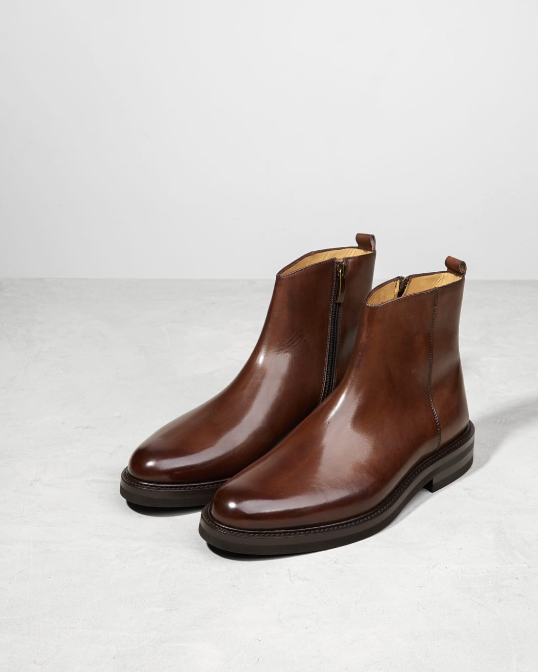 Коричневые ботинки из натуральной кожи - Image 2 of 5