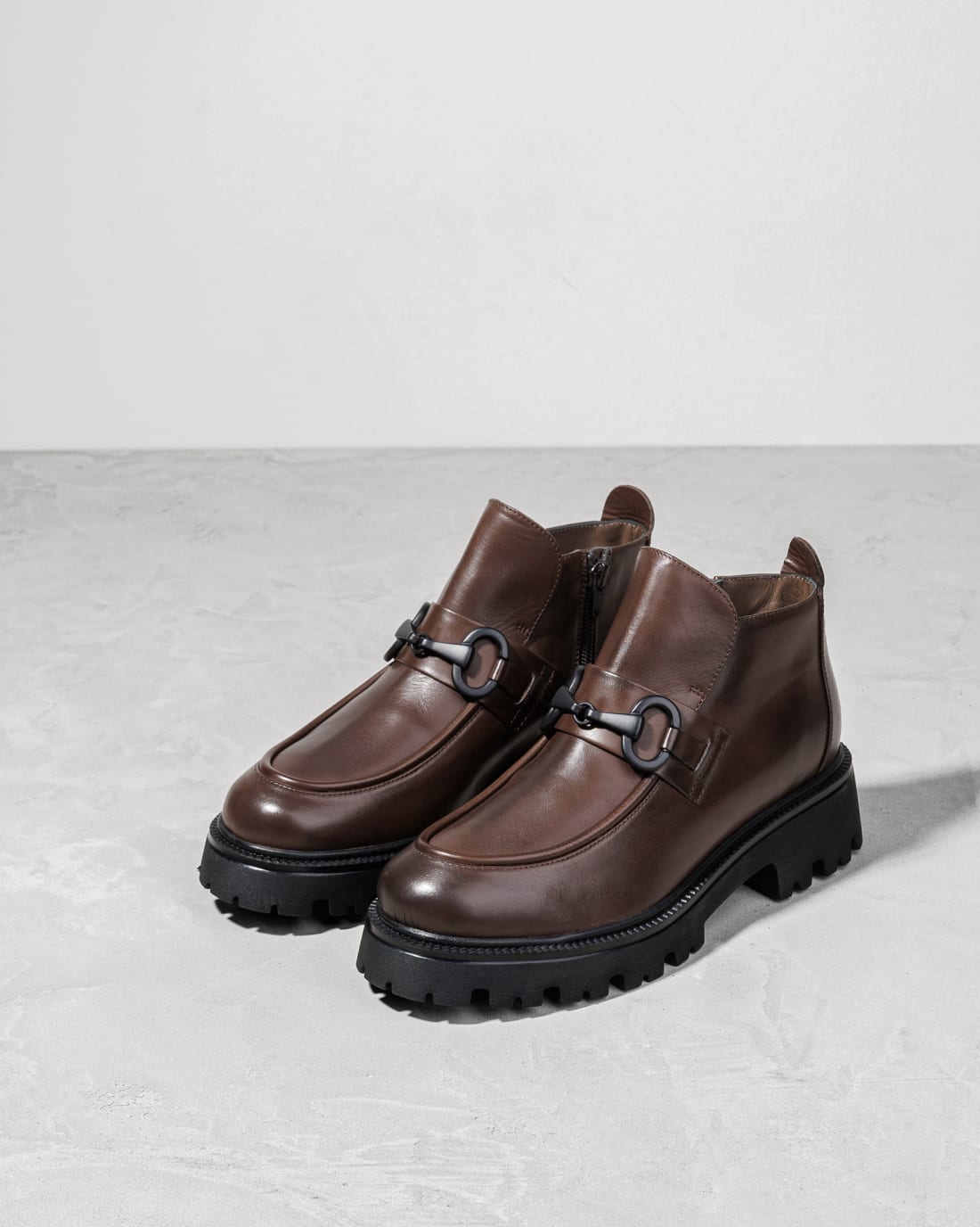 Коричневые кожаные полуботинки - Image 2 of 5