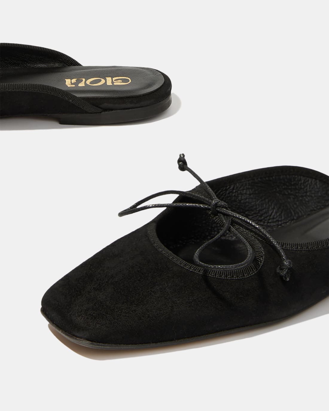 Черные замшевые слиперы с бантиком - Image 4 of 4