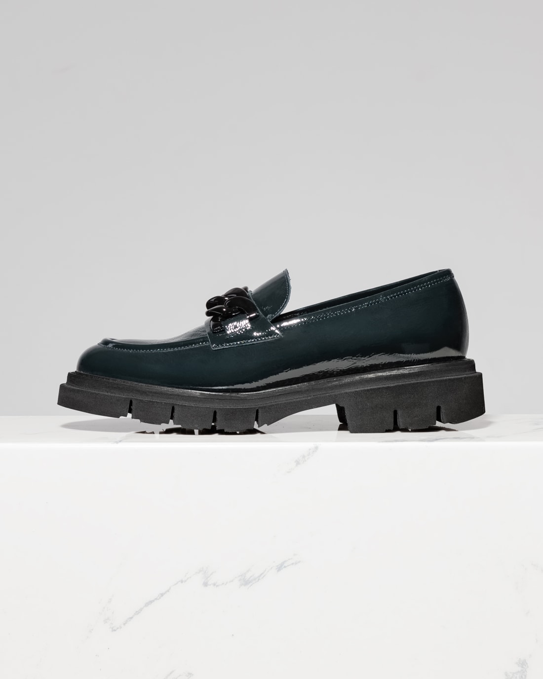 Зеленые лакированные лоферы - Image 1 of 5