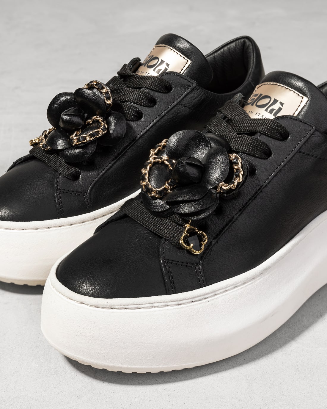 Чёрные кожаные кеды - Image 4 of 4